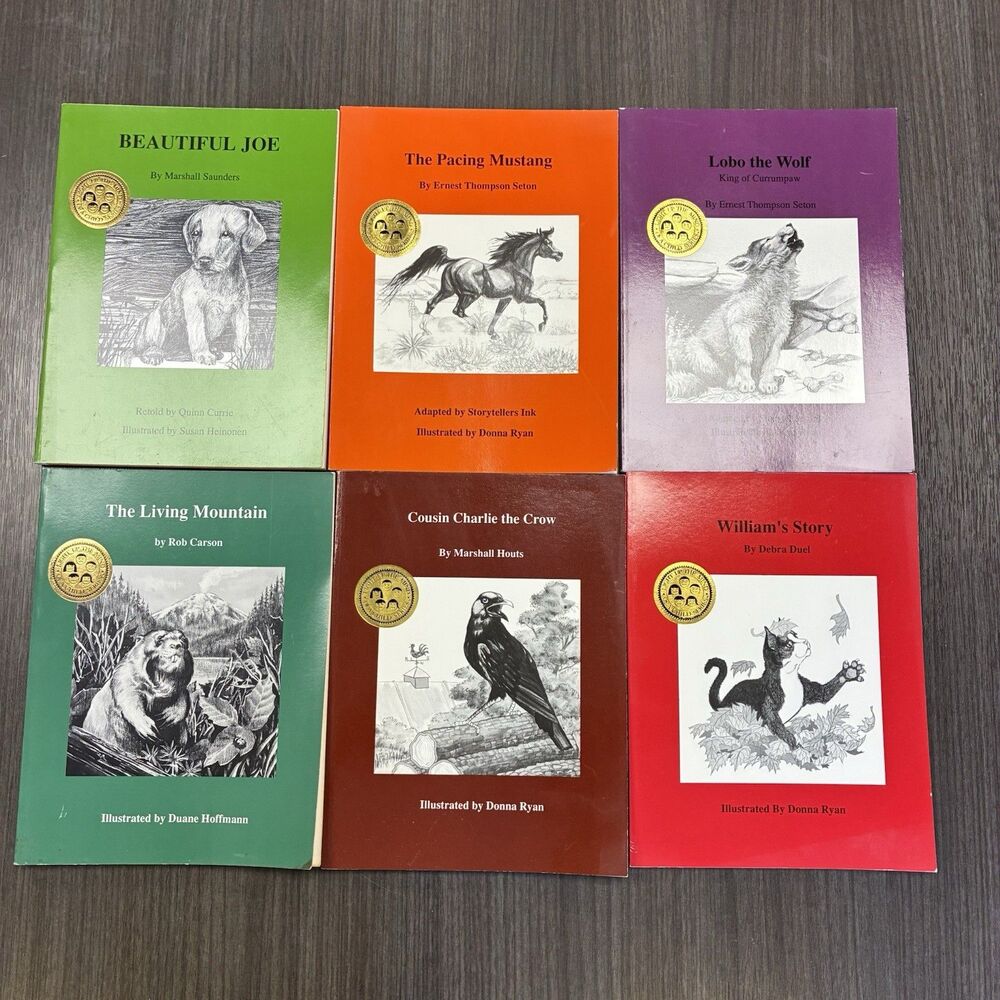 Lot of 6 Childrens Books Light Up The Mind Of  A Child Series Lobo Wolf Charlie